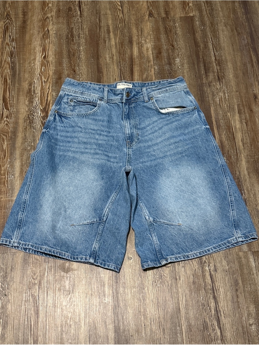 We The Free Cruisin Wide Crop Jeans Women's 31 High Rise Baggy Fit Casual Denim